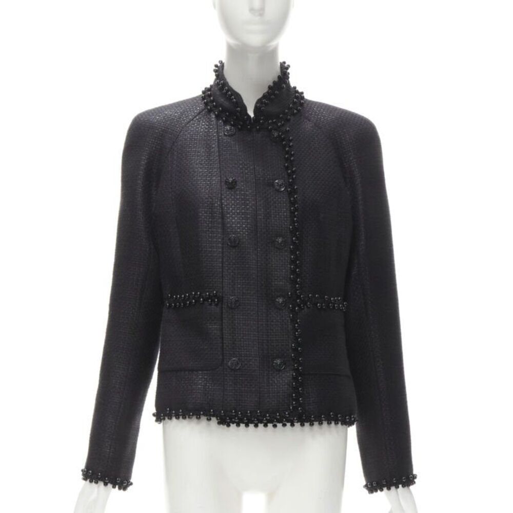 Chanel Tweed Lion Button Jacket